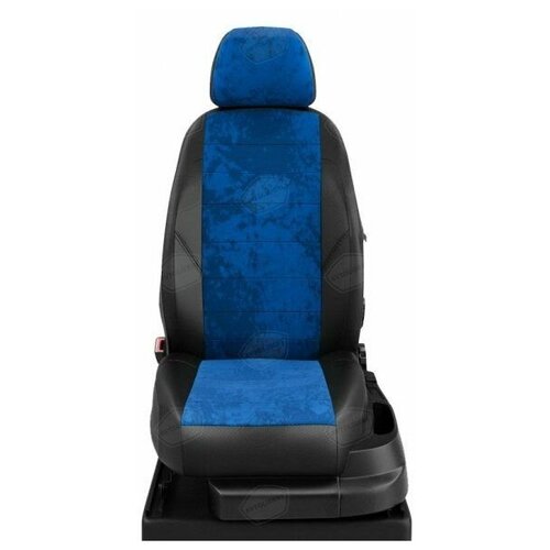 фото Чехлы на сиденья toyota carina 6 t190 1992-1996 экокожа, алькантара черный, синий автолидер ta27-1501-ec39 avtolider1