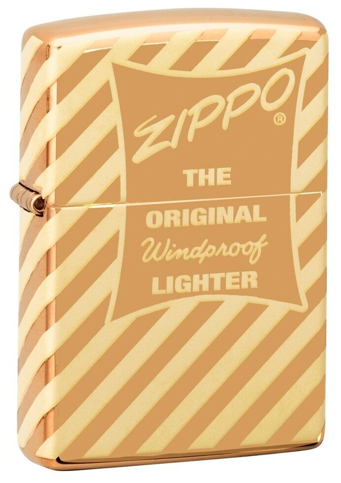 Оригинальная бензиновая зажигалка ZIPPO 49075 Vintage Zippo Box Top с покрытием High Polish Brass