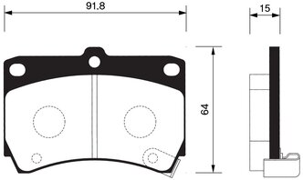 Дисковые тормозные колодки передние SANGSIN BRAKE SP1067 для Kia Avella, Kia Rio, Mazda 323, Mazda Demio (4 шт.)