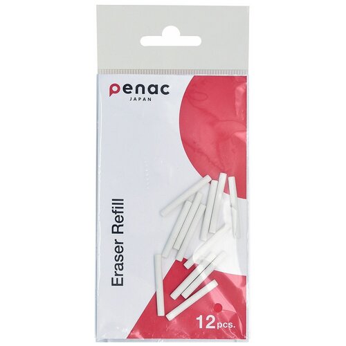 Сменный ластик 3.8*36мм PENAC Eraser Refill, белый (12шт)