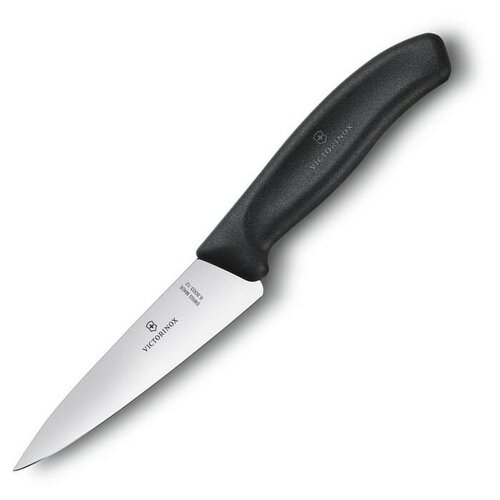 Кухонный нож Victorinox Swiss Classic (6.8003.12G), разделочный, длина лезвия 120 мм, прямая заточка, цвет рукояти чёрный