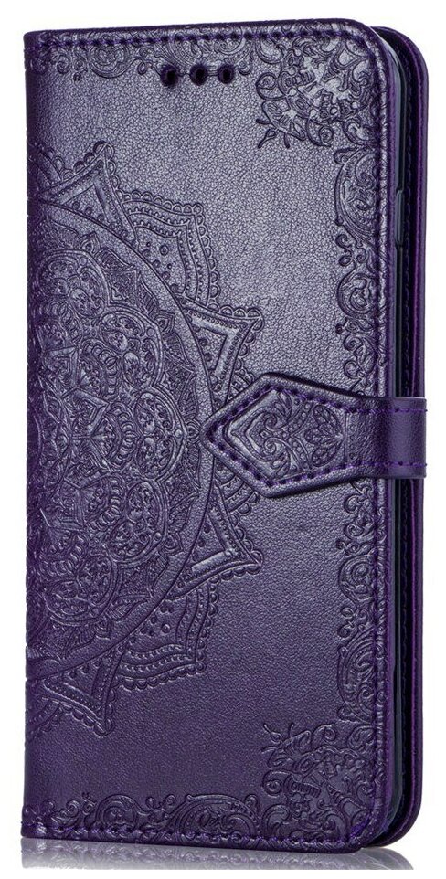 Чехол-книжка MyPads для Nokia 7.2/ Nokia 6.2 фиолетовый с красивыми загадочными узорами женский детский прикольный необычный