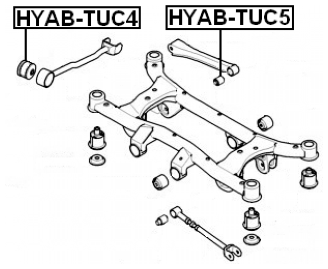 Сайлентблок задней поперечной тяги Febest HYAB-TUC5