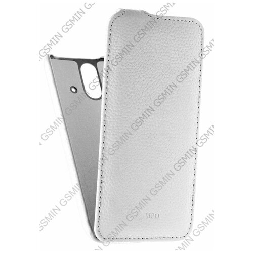 Кожаный чехол для HTC One Dual Sim E8 Sipo Premium Leather Case - V-Series (Белый)