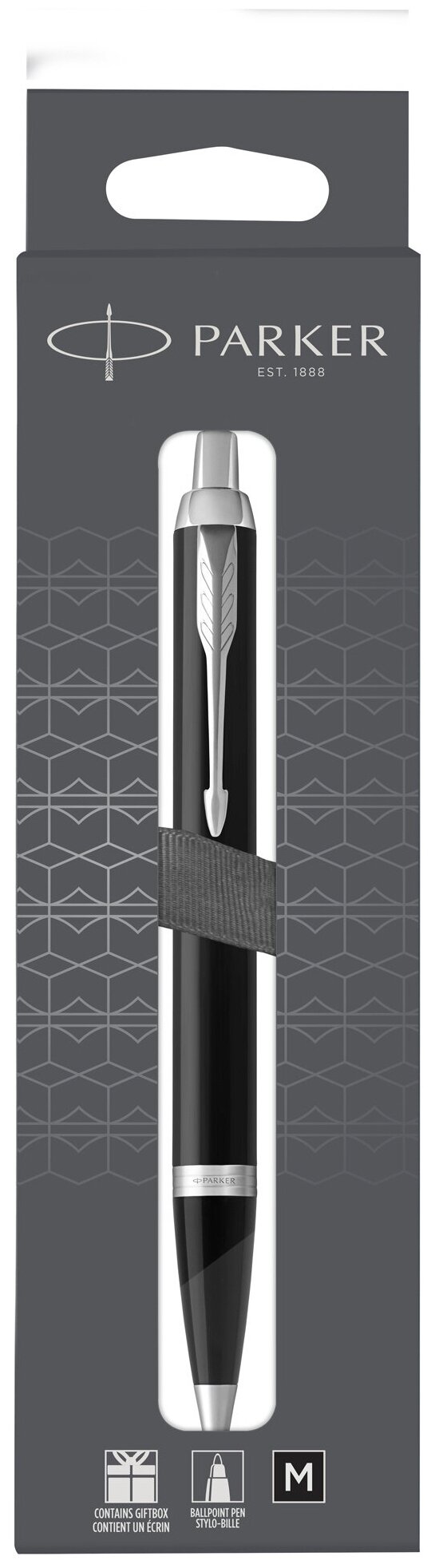 Ручка шариков. Parker IM Core 2150846 Matt Black CT черные подар. кор. европод.