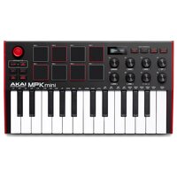 Akai Pro MPK Mini MK3 USB миди клавиатура с уменьшенными клавишами, 25 клавиш,8 MPC пэдов, 8 ручек для микширования