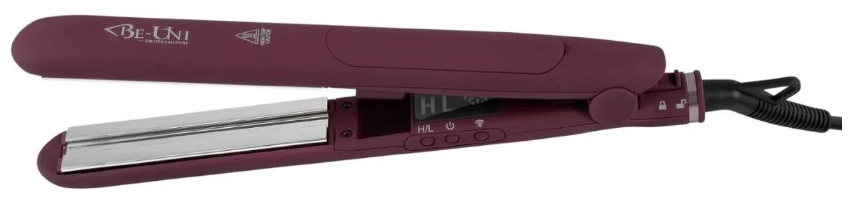 BE-UNI Паровой утюжок для выпрямления волос Steam Titanium, красный (BE-UNI, ) - фото №1
