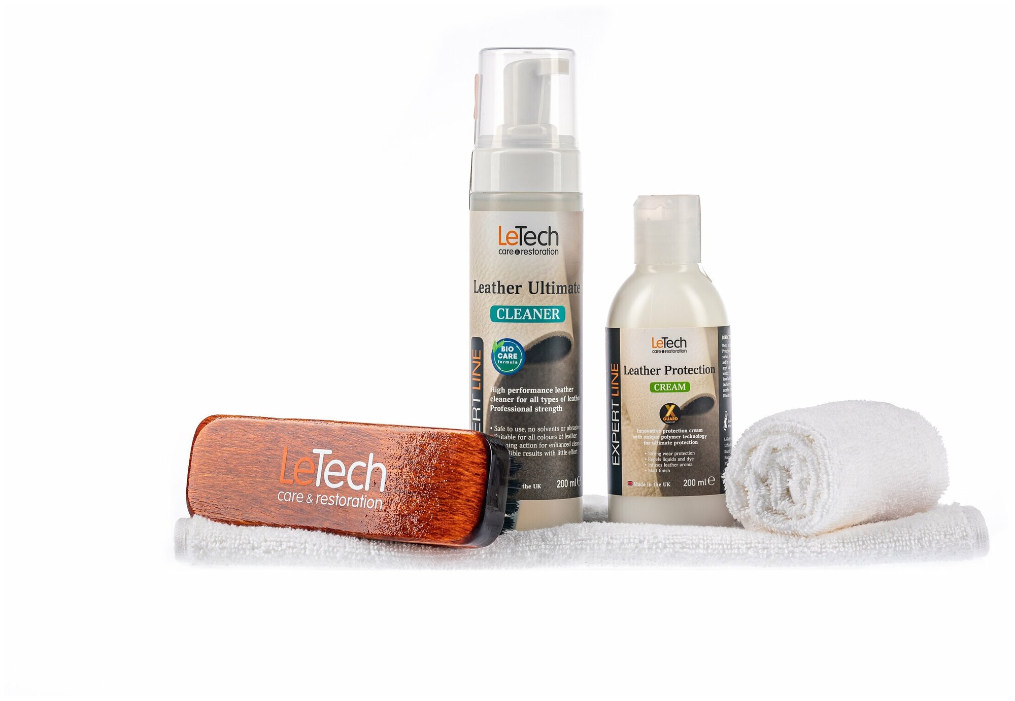 Набор для ухода за кожей автомобиля, для одежды, для обуви, LeTech, Leather Care Kit