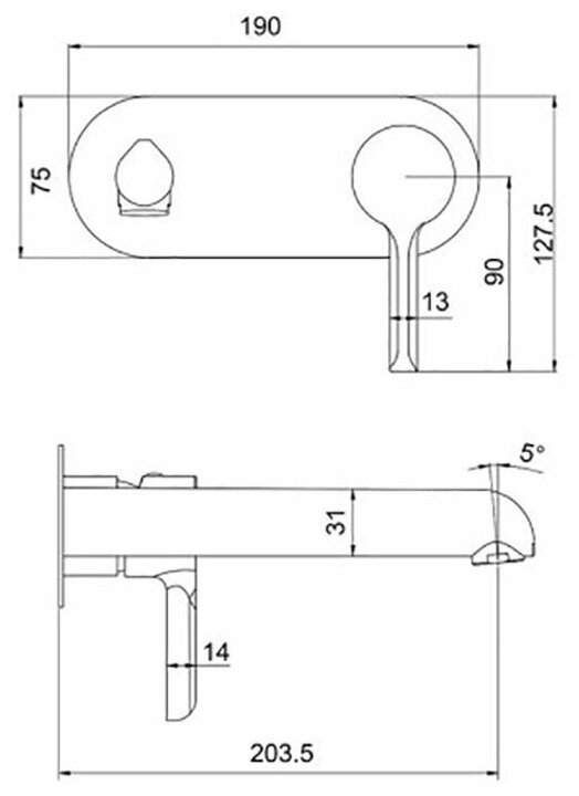 Смеситель Gappo G1003-28 для раковины - фото №2