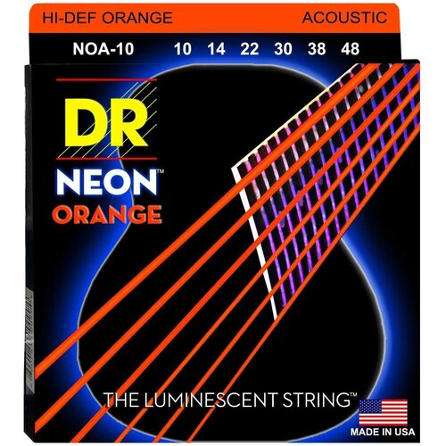 Струны для акустической гитары DR String NOA-10 струны для акустической гитары dr string nra 11 hi def neon