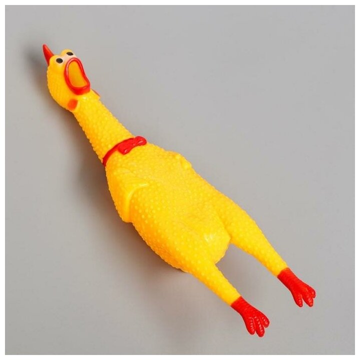 Игрушка пищалка «Курица», 30 см, в пасти - фотография № 2
