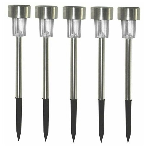 Светильник садовый на солнечных батареях, цвет серый, 5шт