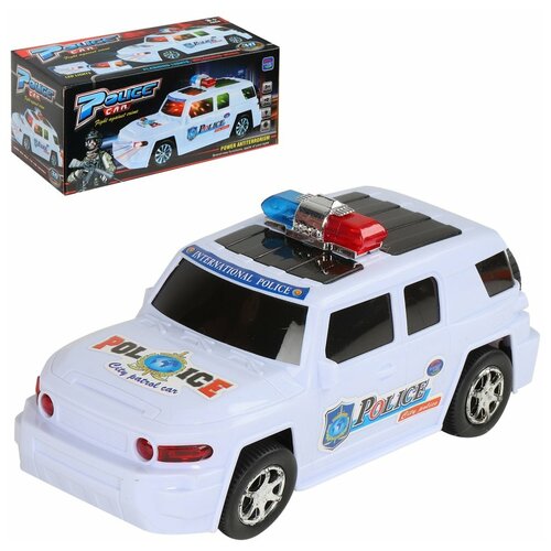 Купить Машинка детская Джип полицейский на батарейках, свет, звук, в/к 21*9, 5*8, 5 см, Компания Друзей