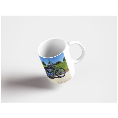 фото Кружка "мотоцикл, транспортное средство, харли- девидсон 320 мл. белая lotsprints