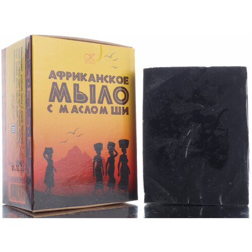 Купить Чёрное африканское мыло с маслом Ши, Клеона (Россия)