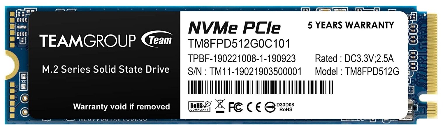 Твердотельный Накопитель Ssd Team Group Tm8Fpd512G0C101