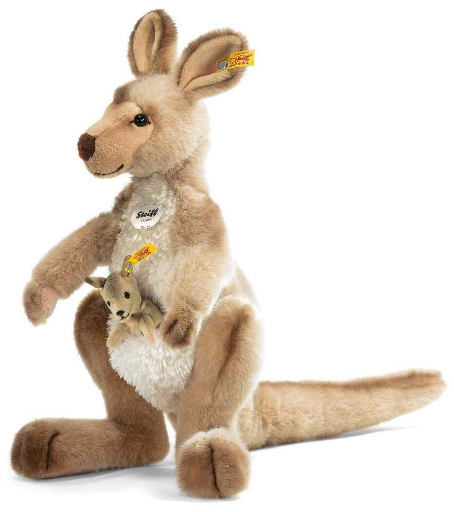 Мягкая игрушка Steiff Kango Kangaroo (Штайф Кенгуру Кенго 40 см с малышом)