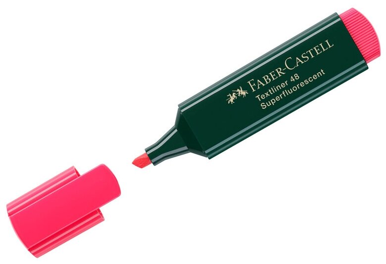 Faber-Castell Набор текстовыделителей Textliner 48 Superfluorescent, 10 шт., красный, 1 шт.