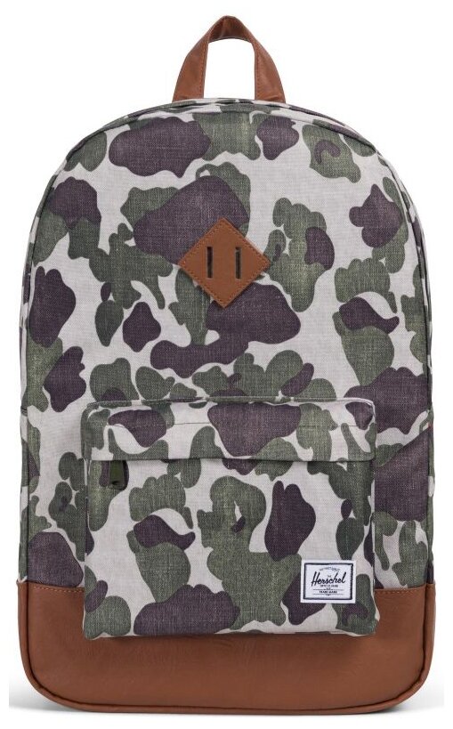 Рюкзак Herschel Heritage 10007 (Frog Camo/Tan Synthetic Leather 22 L)