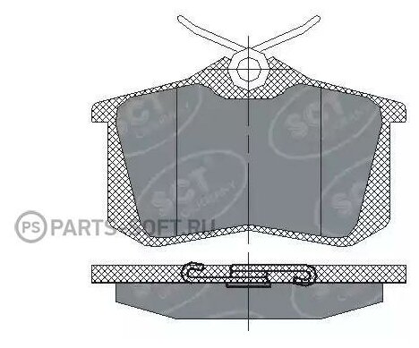 Колодки тормозные дисковые задние SCT GERMANY SP 113 PR | цена за 1 шт