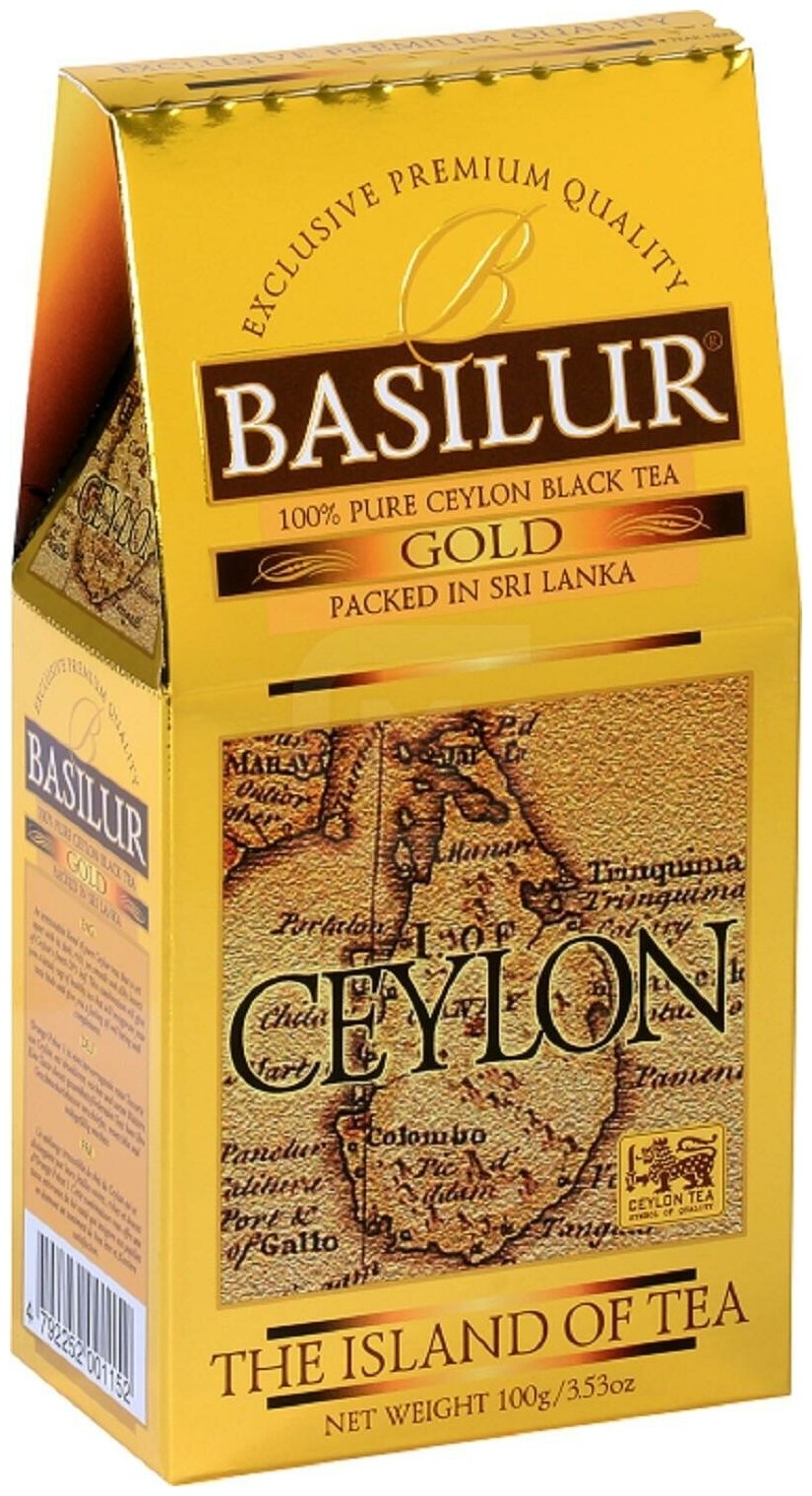 Чай черный Basilur Чайный остров Цейлон Gold листовой 100 г