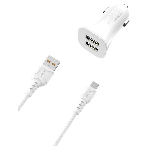   DENMEN DZ06T, 3.1A, 15W, 2USB +  USB to Type-C, 1 , 