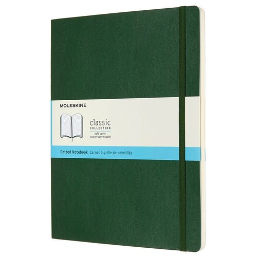 Блокнот Moleskine CLASSIC SOFT QP624K15 190х250мм 192стр. пунктир мягкая обложка зеленый