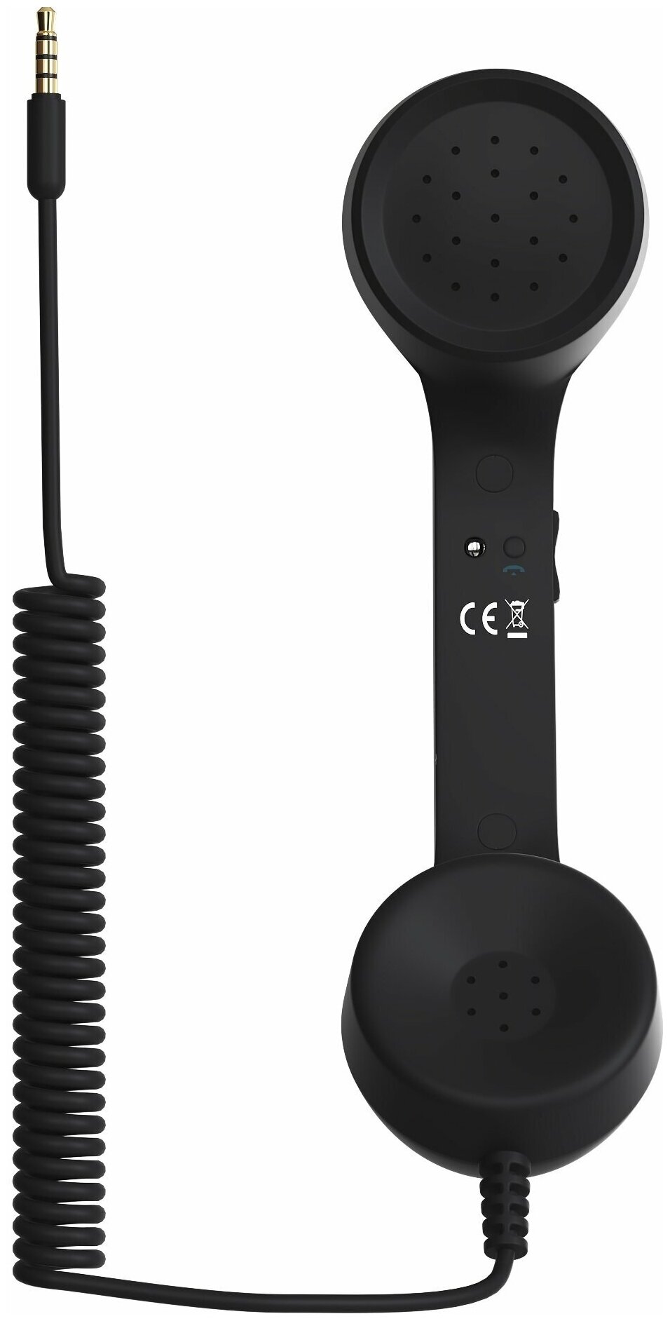 Ретро трубка телефонная дляартфона гарнитура с микрофоном GSMIN Retro (Черный)