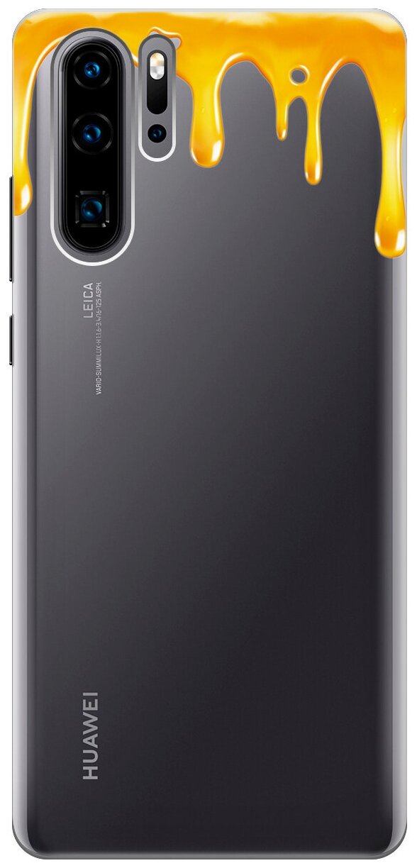 Силиконовый чехол на Huawei P30 Pro, Хуавей П30 Про с 3D принтом "Honey" прозрачный