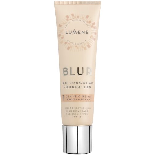 Lumene Тональный крем Blur, SPF 15, 30 мл/40 г, оттенок: 1 classic beige