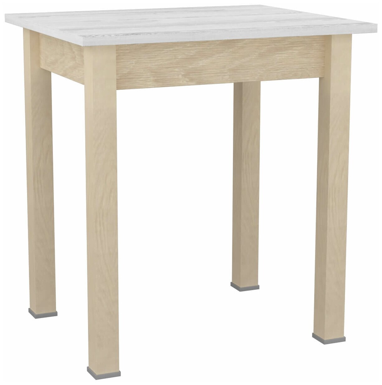 Стол обеденный Боровичи-мебель Компакт (прямая ножка) Выбеленная береза/Сосна белая 86310