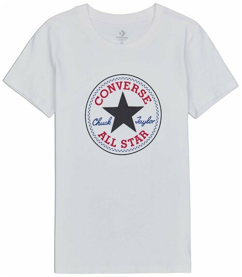 Футболка женская Converse Chuck Patch Nova Tee 10017759102 белая (S)