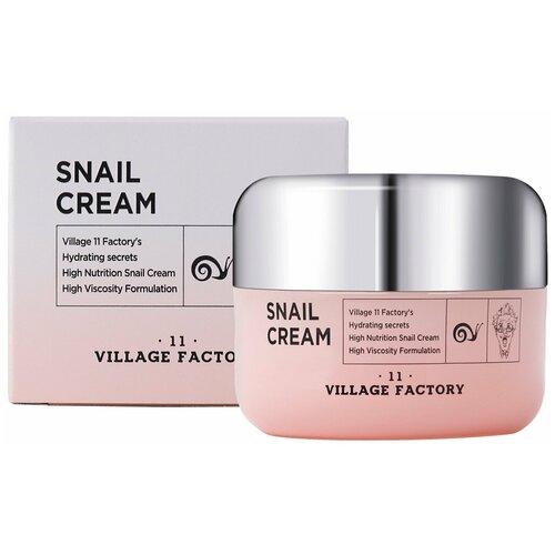 Village 11 Factory Snail Cream Крем для лица с улиточным муцином, 50 мл уход за лицом village 11 factory крем для лица с улиточным муцином snail cream