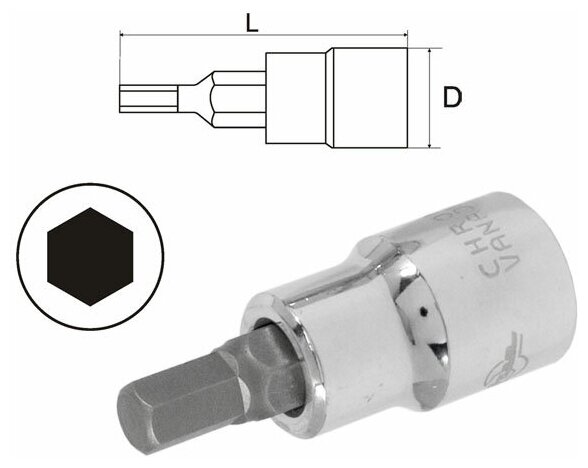 Сатиновая головка-бита Aist 5 мм 1/4" 6-гранная 240105H 00-00002797