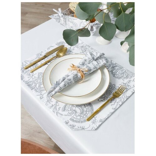 Набор салфеток Белое золото размер 35 x 45 см-2 шт