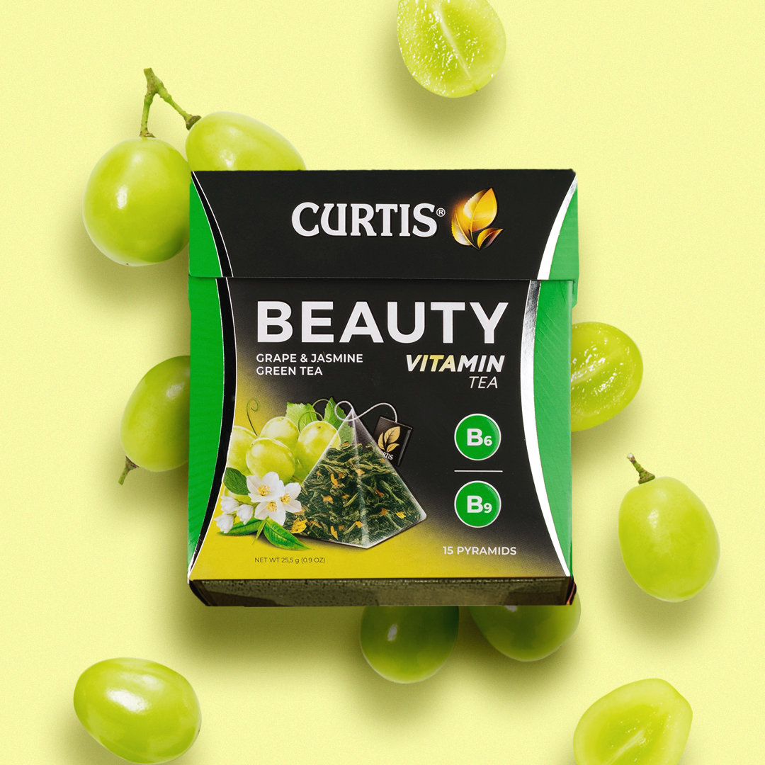 Чай зеленый Curtis Beauty Виноград и Зеленый чай 15*1.7г Май-Фудс - фото №2