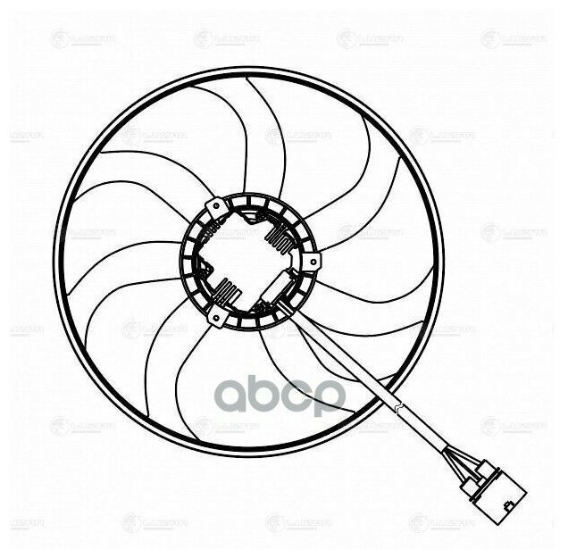 Электровентилятор охлаждения для автомобилей Octavia A5 (04-) 1.4i (без кожуха) (400W; 410 мм.) LUZAR - фото №7