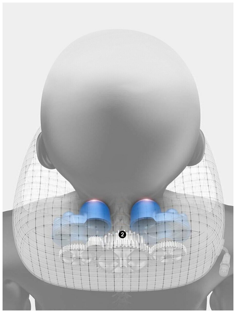 Массажная подушка для шеи 2 в 1 U-Shaped Massage Pillow / Портативный массажер для шеи, плеч и спины / Подушка-массажер для мужчин и женщин - фотография № 3