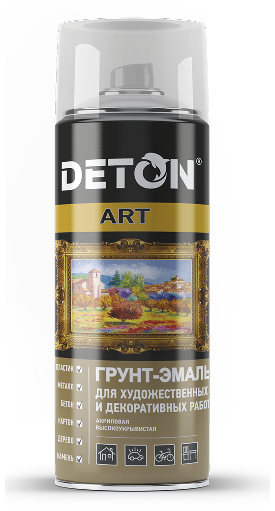 Граффити Deton ART цвет T0002 Бирюзовая, п/матовая, краска аэрозольная 520 мл "Детон АРТ" - фотография № 1