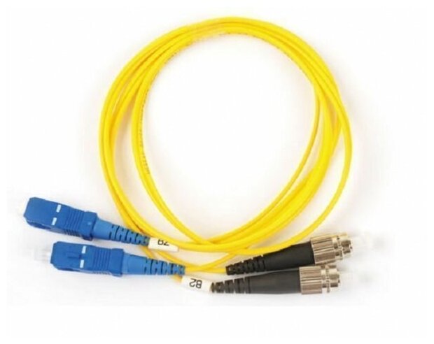 Патч-корд оптический (optic patch cord) FC/UPC-FC/UPC SM 9/125мкм одномодовый (duplex) 3 метра