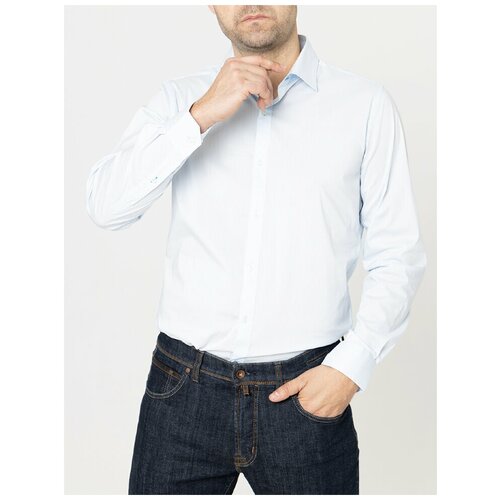 Мужская рубашка Pierre Cardin длинный рукав 4500.25801.9001 (04500/000/25801/9001 Размер 44) голубого цвета