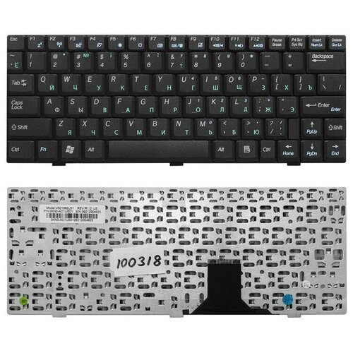 клавиатура для ноутбука asus f3 pro31 x52 series 24pin плоский enter черная без рамки pn 04gni11kru40 Клавиатура для ноутбука Asus U1, U1E, U1F Series. Плоский Enter. Черная, без рамки. PN: V021562CS1