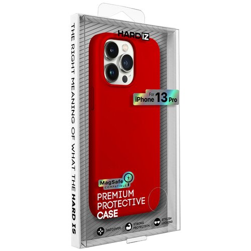 Защитная силиконовая панель HARDIZ Liquid Silicone Case for iPhone 13 Pro - Red/Красный