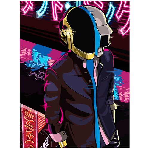 Картина по номерам на холсте Музыка Daft Punk - 6046 В 30x40