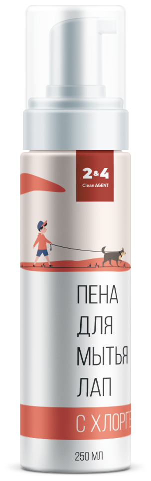 Пена-шампунь для лап собак с хлоргексидином, 250 мл - фотография № 1