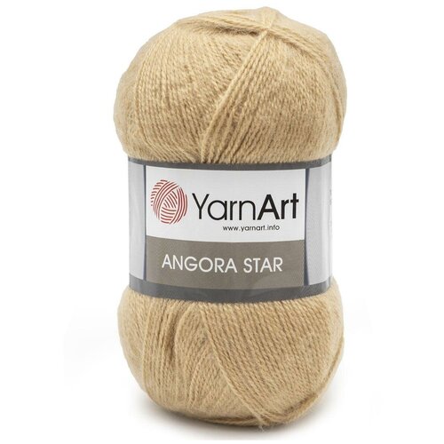 Пряжа YarnArt Angora Star, 500 метров, 5 мотков по 100 грамм, цвет: 511 светлая карамель (количество товаров в комплекте: 5)