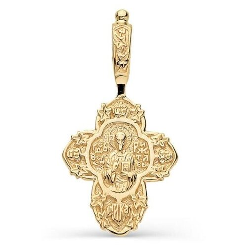 фото Подвеска позолота "православный крест" 51-02861, цвет золото сима-ленд