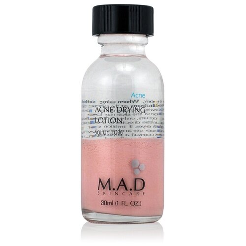 M.A.D. Acne Drying Lotion w Sulfur 10% – Подсушивающий лосьон от прыщей с 10% серой, 30 мл.