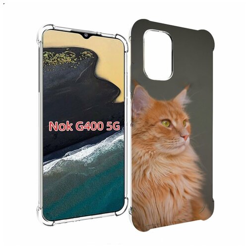 Чехол MyPads кошка мейн кун 1 для Nokia G400 5G задняя-панель-накладка-бампер чехол mypads кошка мейн кун 1 для vivo y76 5g задняя панель накладка бампер