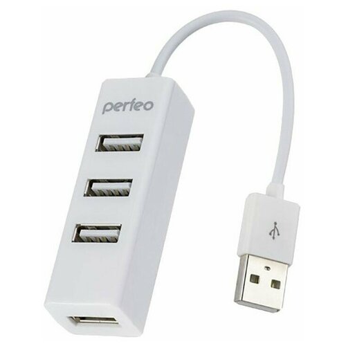 USB-концентратор Perfeo USB-HUB 4 Port PF-HYD-6010H (белый) разветвитель usb hub perfeo pf hyd 6010h